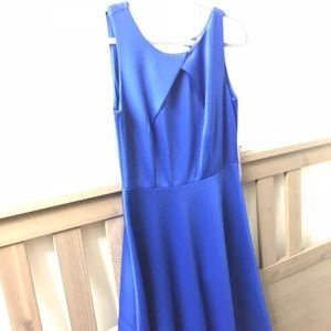 Blue sleeveless scoop neck dress. Size medium.